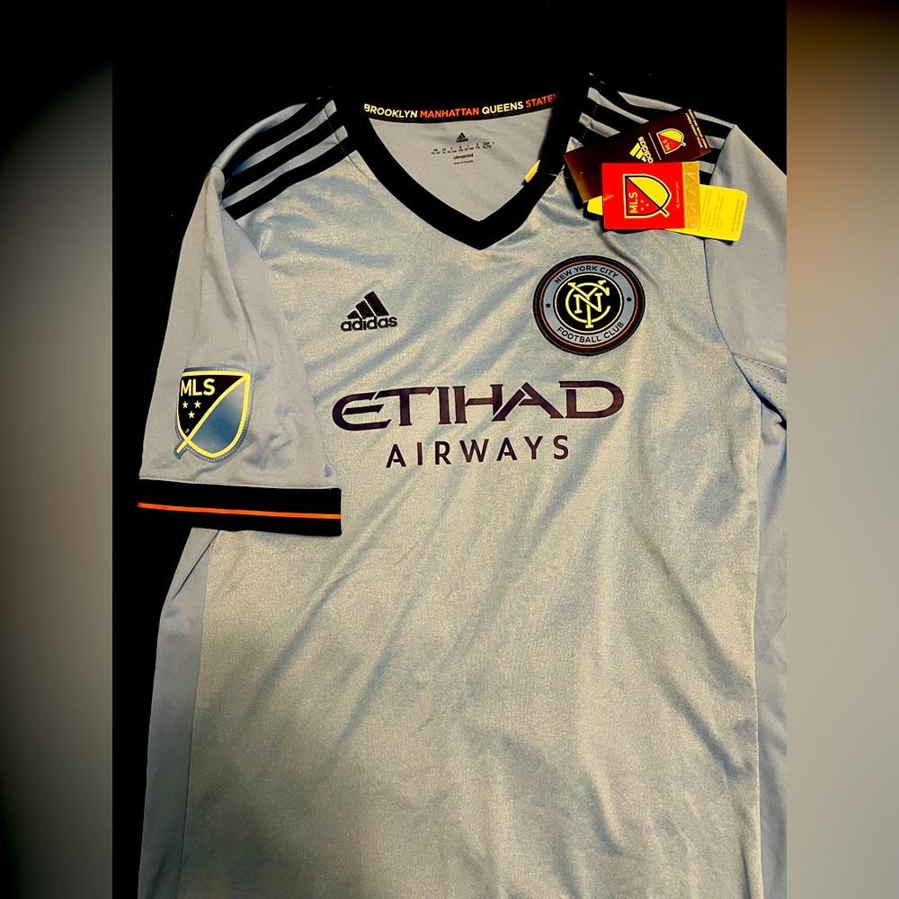 Adidas NYCFC New York FC MLS Blue Soccer Jersey - Picture 2 of 4